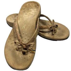 VIONIC Bella - Gold Cork Thong Sandals